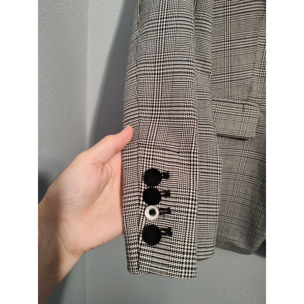 Loft women's black grey white blazer tailored jacket size 8 like new - Picture 5 of 16